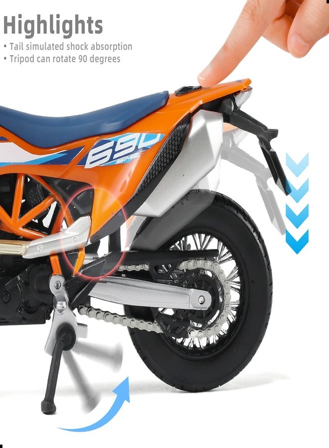 Risopen Dirtbike Toy Motorcycle Compatible for KTM 690 SMCR 1:12 Dirtbike Toy Motorcycle Model for Kid Age 8-14 - Image 4